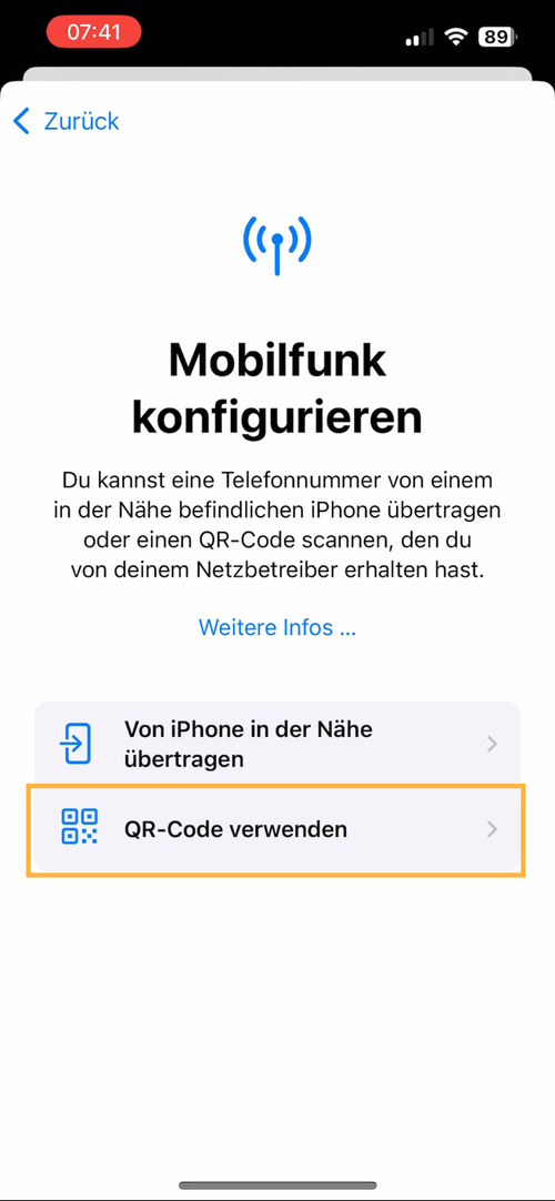 esim aktivieren iphone apple buddysim ios